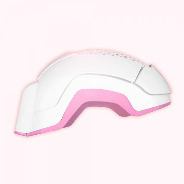theradome laser helmet on pink right side